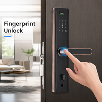 Cerradura Inteligente Smartier de Aleación de Aluminio, 9 Idiomas, Wi-Fi, Huella Dactilar Biométrica, Tarjeta Digital, Código, Aplicación Tuya