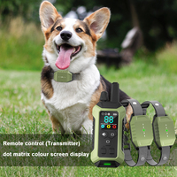Hundetrainingshalsband Ohne Schock Wiederaufladbares Vibrations-Hundehalsband mit 1 Fernbedienung und 2 Halsbändern