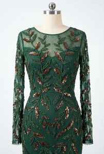 Hot <b>Sale</b> Handcrafted Beaded Full Sleeve Long Gown <b>for</b> Parties or <b>Weddings</b> & Red Carpet Events Available at Factory Price - Product Image 6