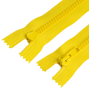 Fermeture éclair de qualité supérieure couramment utilisée 5 #   Fermetures éclair en plastique jaunes <span class=keywords><strong>Vislon</strong></span> à extrémité fermée - Product Image 2