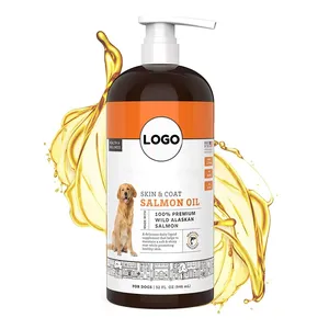 ODM huile de saumon sauvage d'Alaska et huile de poisson 100% pure pour chien et chat pour soutenir le système immunitaire articulaire et la santé cardiaque