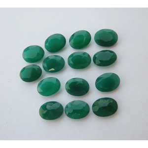 Venta al por mayor de piedras preciosas sueltas facetadas de ónix verde natural de calidad AAA, redondas de 5x5 mm, para la fabricación de joyas. - Product Image 1