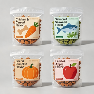 Customized Labels Pet Freeze-dried Treats Stand-Up <b>Zip</b>-lock <b>Bags</b> Jerky Dental Chews Sealing Packaging Pouch - Product Image 1