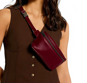 Riñonera Impermeable para Mujer, Bolsos de Pecho, Riñonera con Logotipos Personalizados, Cuero PU Suave, Correa Ajustable, Uso Diario - Product Image 1