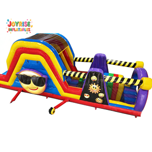 Pista <span class=keywords><strong>de</strong></span> Obstáculos Inflable <span class=keywords><strong>de</strong></span> PVC Comercial con Diseño <span class=keywords><strong>de</strong></span> Cara Sonriente para Niños y Adultos, con Soplador, para Eventos al Aire Libre - Product Image 2