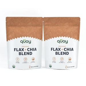 Conception personnalisée Nouveau matériau Finition douce au toucher Pochette debout <span class=keywords><strong>de</strong></span> qualité alimentaire avec fermeture à glissière solide pour les sacs en mélange <span class=keywords><strong>de</strong></span> <span class=keywords><strong>lin</strong></span> et <span class=keywords><strong>de</strong></span> chia Mylar - Product Image 3