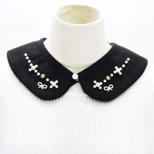 Moda popular señoras jóvenes desmontable negro peludo camisa cuello de imitación collar collares - Product Image 1