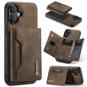 Funda Multifuncional Tipo Cartera de Cuero PU con Ranuras para Tarjetas, Cierre Magnético, para iPhone 15 14 16 Pro Max - Product Image 1