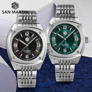 Reloj Mecánico para Hombre San Martin SN026-G-B, Diseño Original Cuadrado, Estilo Deportivo, Alta Calidad, Clásico y de Lujo, con Cristal de Zafiro - Product Image 4