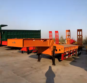 50Ton/60Ton de dos ejes de alta resistencia hidráulica cuello de cisne Lowboy Semi remolque camión comercial remolques de camiones - Product Image 4