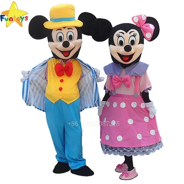 Funtoys navy cartoon topolino e minnie mouse mascot costume per adulti