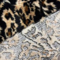 Tissu doux à motif animal imprimé sur mesure, fausse fourrure de lapin pour couverture de bébé, vêtement, jouet, usage domestique