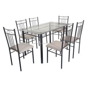 <span class=keywords><strong>YUKAI</strong></span> Nouveau produit Design moderne 1 table et 4 chaises Ensemble salle à manger 1+6 pour salon 1+6 DS-081G - Product Image 2