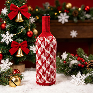 Housse <span class=keywords><strong>de</strong></span> bouteille <span class=keywords><strong>de</strong></span> vin tricotée <span class=keywords><strong>de</strong></span> Noël <span class=keywords><strong>Quentin</strong></span> en gros – Décoration <span class=keywords><strong>de</strong></span> <span class=keywords><strong>table</strong></span> festive, Ornement <span class=keywords><strong>de</strong></span> bouteille <span class=keywords><strong>de</strong></span> vin <span class=keywords><strong>de</strong></span> Noël - Product Image 6