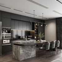 Fabricant de meubles de cuisine haut de gamme : Armoires modernes, îlots laqués, meubles de cuisine modulaires en bois pour villas, armoires de cuisine sur mesure