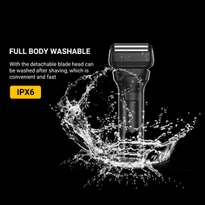 Tête de rasage flottante 3D 2 en 1 haute vitesse en <span class=keywords><strong>placage</strong></span> IPX6 sans danger <span class=keywords><strong>pour</strong></span> la peau Coque en métal aluminium avec tondeuse arrière rasoir à barbe Razor - Product Image 5