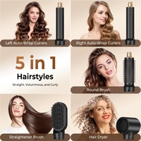 Ensemble de brosses à air chaud multi-styler 5 en 1, sèche-cheveux professionnel, lisseur et boucleur en une seule étape, outils de coiffage pour cheveux, vente en gros