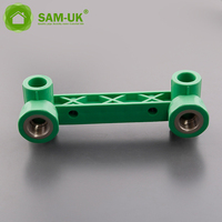 20x1/2 "M-25x3/4" M SAM-UK PPR Double Tee Raccord de tuyau en plastique thermofusible Ppr vert Ppr Tuyaux et raccords