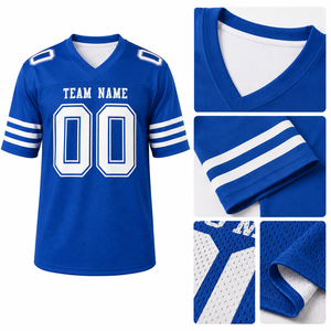 Maillots de football américain personnalisés avec support de conception gratuit, OEM ODM, en tissu mesh, unisexe, <span class=keywords><strong>maillot</strong></span> de football de première qualité pour uniformes d'équipes scolaires - Product Image 3