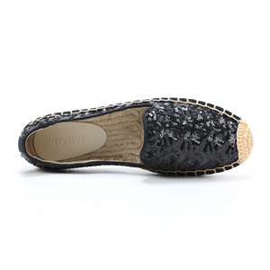 <span class=keywords><strong>Espadrilles</strong></span> plates Offre Spéciale confortables pour femmes respirantes de nombreuses perles avec fond épais chaussures brillantes faciles à porter - Product Image 6