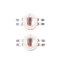 Vente en gros personnalisé haute puissance 1W 3W lampe à LED avec rouge + violet deux couleurs 3V EPISTAR puce Diode 660nm + 415nm échantillons gratuits