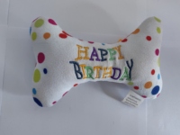 Jouet en peluche courte écologique pour animaux de compagnie, design gâteau d'anniversaire pour chat et chien, avec fonction sonore amusante