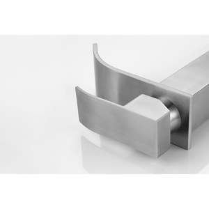 Grifo de Lavabo Monomando con Caño en Cascada, Acero Inoxidable Cepillado, Diseño Moderno, Instalación de un Solo Orificio - Product Image 3