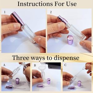 Atomizador de Perfume Portátil Recargable de 8ml/10ml, Mini Botella de Vidrio Transparente para Viaje, Personalizable con Serigrafía - Product Image 3