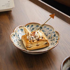 จานลายดอกไม้เซรามิกแบบใช้แล้วทิ้งจานข้างจานของหวานผลไม้ใหม่ขนาด6นิ้ว - Product Image 4