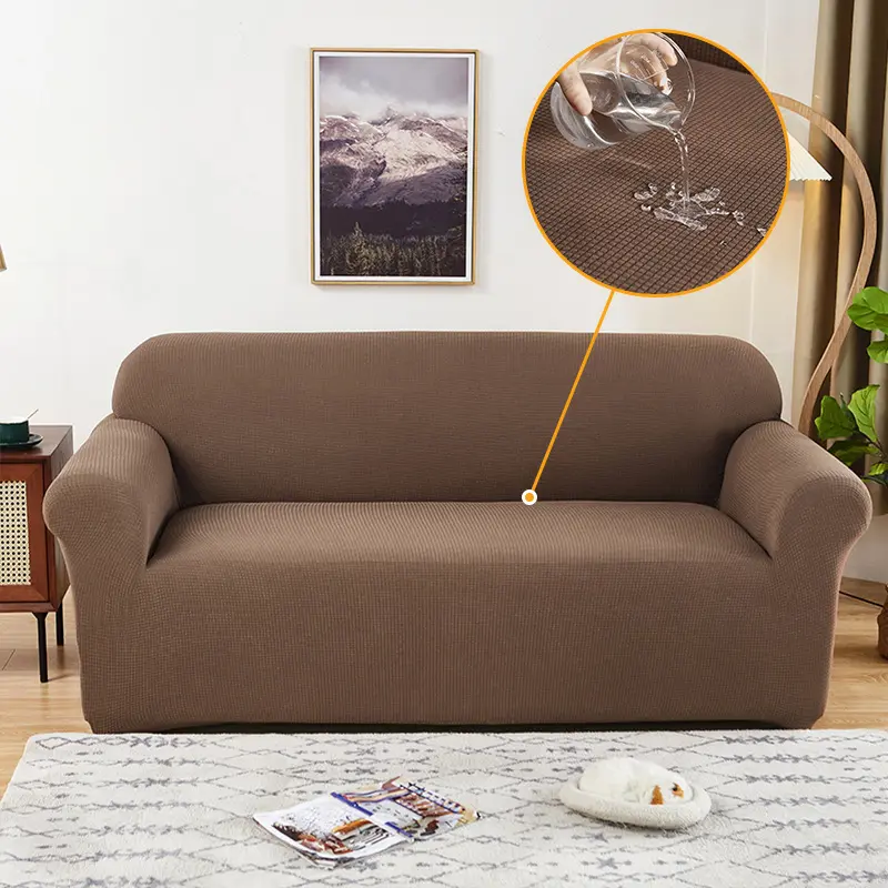 Conjunto de cobertura para sofá, capa de saída de fábrica para sala de estar em spandex com estampa de 100% poliéster