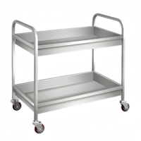 Hoge precisie naadloze laswerkzaamheden 201/304 roestvrijstalen frame ergonomisch gevormde handgreep dienstwagen voor hotel restaurant