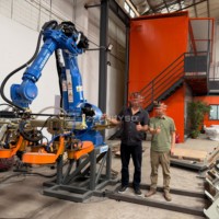 Machine à clouer les palettes robotisée automatique CHRYSO pour la fabrication de palettes américaines et européennes