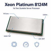 Processeur de serveur Platinum 8124M, 18 cœurs, 3,0 GHz, 3,5 GHz Turbo, 24,75 Mo, LGA3647, processeur de centre de données