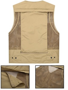 Vente <span class=keywords><strong>en</strong></span> gros <span class=keywords><strong>Gilet</strong></span> utilitaire respirant multi-poches <span class=keywords><strong>sans</strong></span> manches avec logo <span class=keywords><strong>pour</strong></span> hommes de plein air - Product Image 2