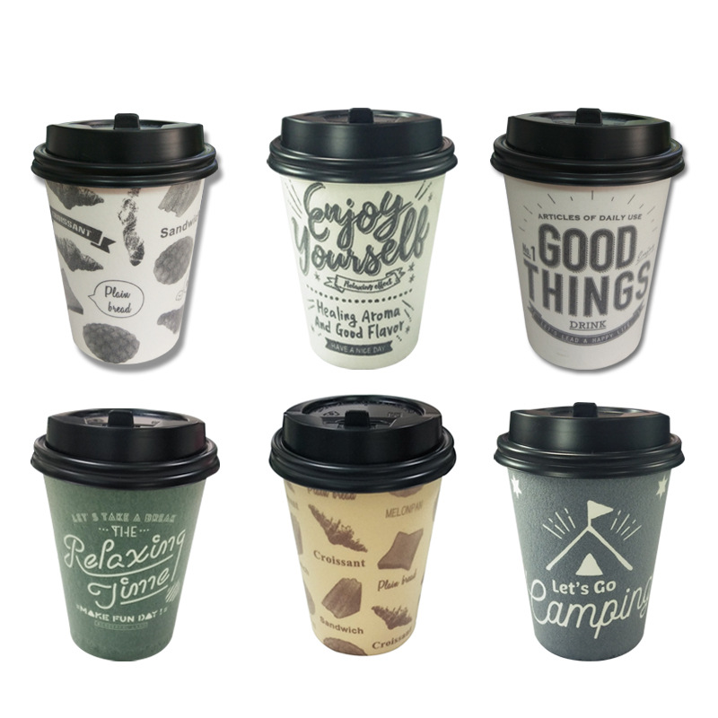 Take Away Coffee Packaging Paper Cups Custom Color Printing Disposable Paper Cup All Sizes Wholesale Paper Cup