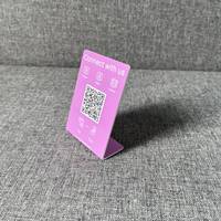 Affichage de table NFC QR Code balayage Spot menu d'examen en gros support RFID NFC présentoir de menu de table