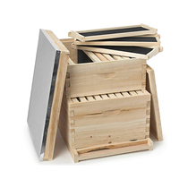 Venta caliente Langstroth National Beehive Dos capas 8/10 Marcos Madera Apicultura Bee Hive Honey Comb Bee Boxes para la venta