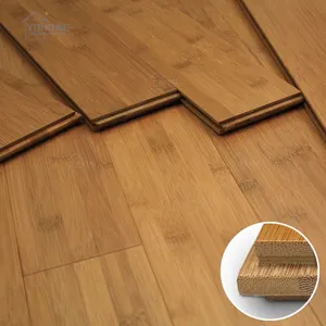 Plancher en bambou de Guangzhou 17mm plancher carbonisé vertical en bambou parqet vertical de plancher en bambou