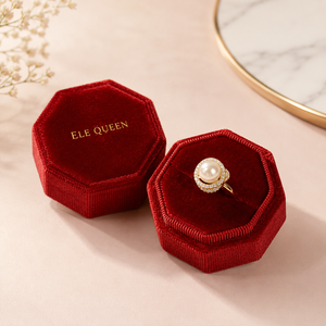 Luxury Velvet Octagonal Jewelry <b>Box</b> Elegant <b>Ring</b> Earring Necklace Storage Case for Jewelry Brands Gift Packaging and Display - Product Image 4