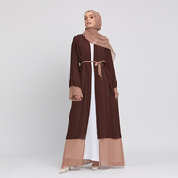 Jupe Musulmane Robe Kaftan Vêtement Islamique Robes Musulmanes Abaya Simple Boubou Africain Grande Taille Couleur Unie Femme Polyester