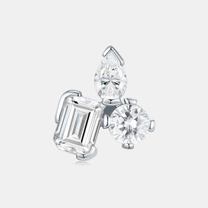 New Best <b>Top</b> Selling Natural Luxury Women's Emerald Cut Diamond <b>Earrings</b> 18K Solid Gold Plated Customizable High Grade Bulk - Product Image 4
