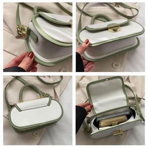 Женская сумка через плечо из искусственной кожи с замком <span class=keywords><strong>Kiss</strong></span> Lock, винтажная зеленая, модная повседневная элегантная маленькая сумка-клатч - Product Image 3