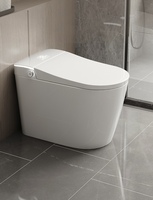 Toilette intelligente avec télécommande incluse, chasse d'eau automatique, cuvette allongée à sortie verticale, fonction lavage féminin, fabrication chinoise