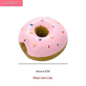 Jouet à mâcher pour chien en <span class=keywords><strong>latex</strong></span> à deux couleurs en forme de beignet, qui couine, pour jouer en intérieur, 2025 - Product Image 6