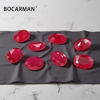 BOCARMAN Rubis cultivés opaques, taille ovale, polis, à changement de couleur, 0,1 ct, pierres précieuses cultivées en vrac, approvisionnement en gros