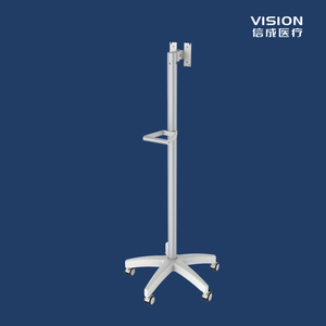 Tầm Nhìn Nhà Máy Thiết Kế Công Nghiệp Di Động Máy Tính Xách Tay Màn Hình Máy Tính Xe Đẩy 5 Bánh Xe Tiếng Ồn-Miễn Phí Nhôm Bệnh Viện Giỏ Hàng Cho Y Tế - Product Image 5