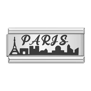 Bracelet à breloques italien Hapiship, breloques italiennes Love Mom Flower <span class=keywords><strong>Paris</strong></span> Istanbul, compatible avec les bracelets de 9 mm, vente en gros de bijoux DJ2081 - Product Image 2