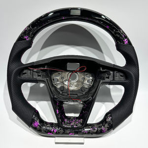 Volant de direction en fibre de carbone violet personnalisé de style sport avec LED, design haut de gamme, directement de l'usine, adapté à Seat <span class=keywords><strong>Cupra</strong></span> Leon MK3 - Product Image 1