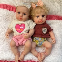 30 cm Realistische Silikon-Reborn-Babypuppe, Lebensecht, Weich, Gewichtet, Handgefertigt, mit Offenen und Geschlossenen Augen, Echthaar, Großhandel