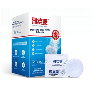 Jacqueline Denture Cleaning <strong>Tablets</strong> 36-Count Blow Molding <strong>Effervescent</strong> <strong>Oral</strong> Care Remove Dental Stains Eliminate Odor Model 033 - Product Image 3